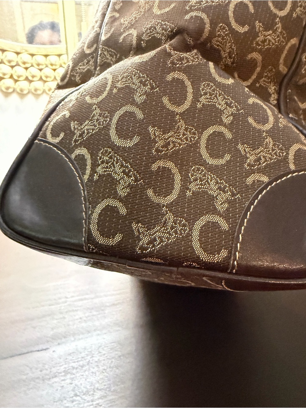 Celine Brown Monogram Canvas Top-Handle Duffel - Picture 5 of 9